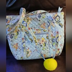 Vera Bradley Floral Quilted Women's Bag with Yellow Accent